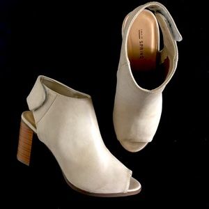 CALL IT SPRING OPEN TOE BOOTIES (BONE) - BRAND NEW!